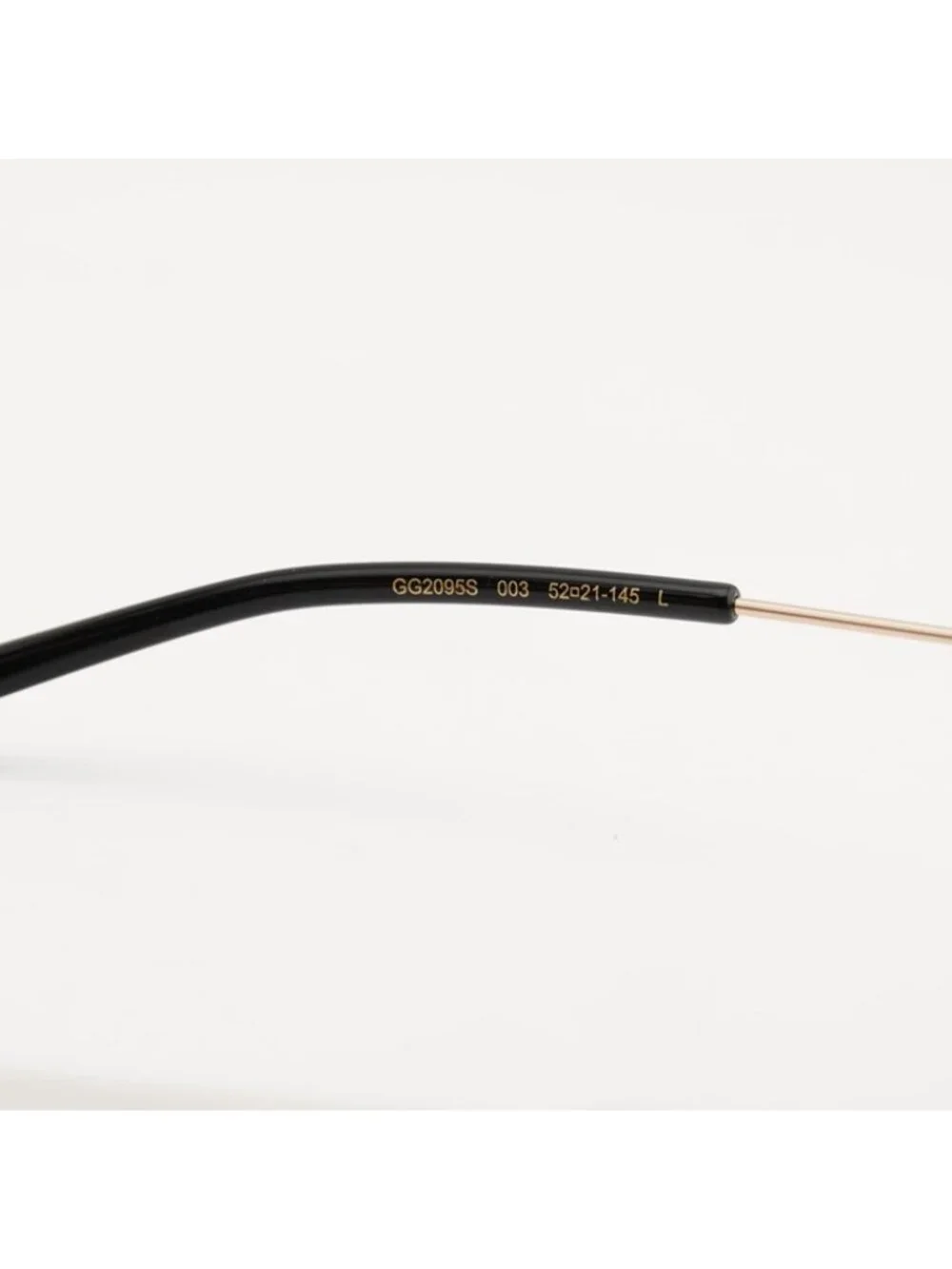 Gucci GG2095S 003 Sunglasses Gold Square Frame, Grey Lenses